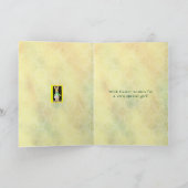 ハッピーイースターバニーガールグリーティングカード シーズンカード (内部)