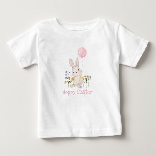 ハッピーイースターバニーガールズTシャツ ベビーTシャツ (正面)