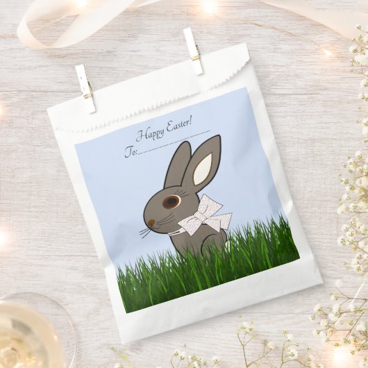 ハッピーイースターバニーキャンディーフェイバーバッグ フェイバーバッグ (クリップ留めされた状態)