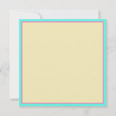 ハッピーイースターバニーキュートピンクパステルインスピリシティ ノートカード (裏面)