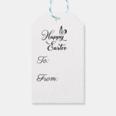 ハッピーイースターバニーギフトラベル ギフトタグ (裏面)
