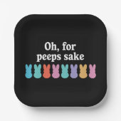 ハッピーイースターバニークリスチャン宗教カーニバル ペーパープレート (正面)