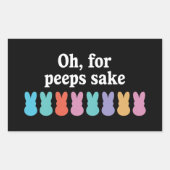 ハッピーイースターバニークリスチャン宗教カーニバル 長方形シール (正面)