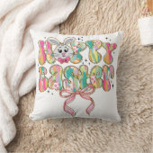 ハッピーイースターバニーコケットボウ クッション (ブランケット)
