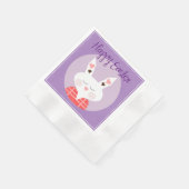 ハッピーイースターバニーコーインドカクテルペーパーナプキン 縁ありカクテルナプキン (角)