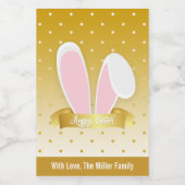 ハッピーイースターバニーゴールデンブルーミニワインラベルセット ワインラベル (シングルラベル)