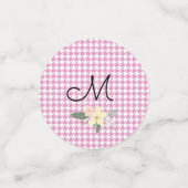 ハッピーイースターバニーシルエット千鳥格子の花 コンフェッティ (スモール正面)