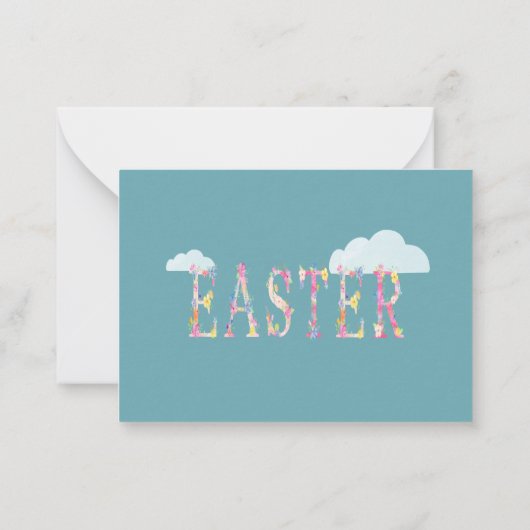 ハッピーイースターバニーズサニーデーホリデイ ノートカード (裏面)