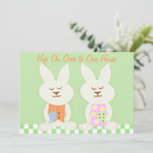 ハッピーイースターバニーズルンチョン招待状 招待状 (スタンド正面)