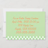 ハッピーイースターバニーズルンチョン招待状 招待状 (裏面)