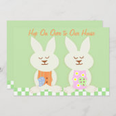 ハッピーイースターバニーズルンチョン招待状 招待状 (正面/裏面)