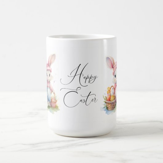 ハッピーイースターバニーセラミックマグ コーヒーマグカップ (中央)