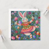 ハッピーイースターバニーダンス カード (正面/裏面インサイチュ)