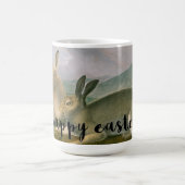 ハッピーイースターバニーハレカップル水カラーヴィンテージ コーヒーマグカップ (中央)