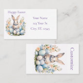 ハッピーイースターバニーバスケットサンダー_コーブ 名刺 (正面/裏面)