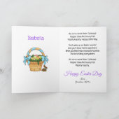 ハッピーイースターバニーバスケットパーソナライズ名 シーズンカード (内部)