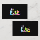 ハッピーイースターバニーパグドッグラブイースターデー 名刺 (正面/裏面)