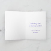 ハッピーイースターバニーパーソナライズされたフローラカラフル シーズンカード (内部)