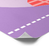 ハッピーイースターバニーパープル ポスター (角)