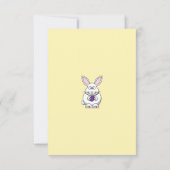 ハッピーイースターバニーファミリーフォトカーカスタマイズド 招待状 (裏面)