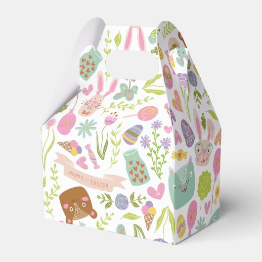 ハッピーイースターバニーフローラルパターン フェイバーボックス (裏面サイド)