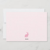 ハッピーイースターバニーベビーピンクフォトコラージュエッグ シーズンカード (裏面)