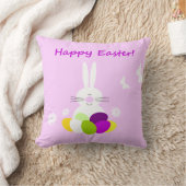 ハッピーイースターバニーホームデコールピロー クッション (ブランケット)