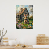 ハッピーイースターバニーポスター ポスター (キッチン)