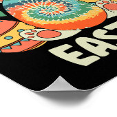 ハッピーイースターバニーラビットおもしろいイースターエッグfor Women ポスター (角)