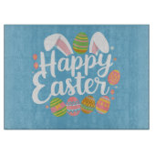 ハッピーイースターバニーラビットエッグホリデー カッティングボード (正面)