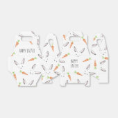 ハッピーイースターバニーラビットキャロット編集可能 フェイバーボックス (折り畳みなし)