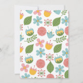 ハッピーイースターバニーラビットフローラブランチ招待状 招待状 (裏面)