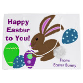 ハッピーイースターバニーラビット飾エッグス ラージペーパーバッグ (正面)