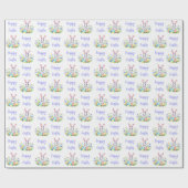 ハッピーイースターバニーラビット ラッピングペーパー (フラット)