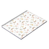 ハッピーイースターバニーワイルドフラワーキュートキッズスクール ノートブック (左側)