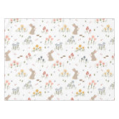 ハッピーイースターバニーワイルドフラワーキュートキッズホリデイ テーブルクロス (正面(横))