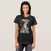 ハッピーイースターバニー卵ビデオゲームボーイズ子供たち男性Ea Tシャツ (正面フル)