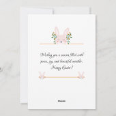 ハッピーイースターバニー家族の写真 シーズンカード (裏面)