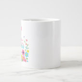 ハッピーイースターバニー春イースターエッグイースター ジャンボコーヒーマグカップ (正面)