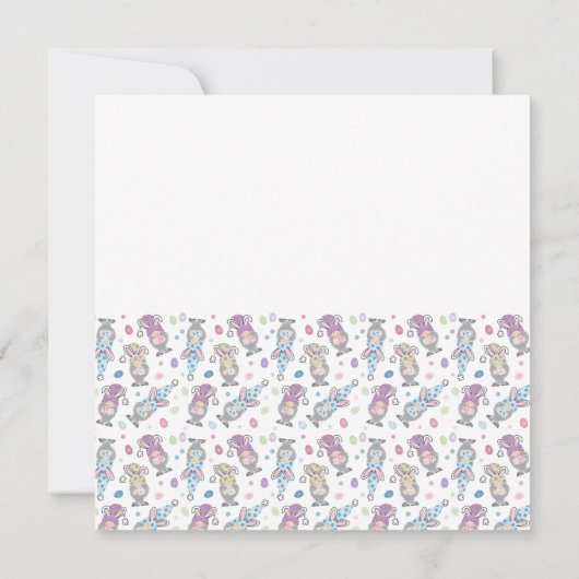 ハッピーイースターバニー格言 カード (裏面)