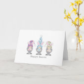 ハッピーイースターバニー格言 カード (黄色い花)