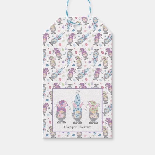 ハッピーイースターバニー格言 ギフトタグ (正面)