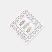 ハッピーイースターバニー格言 スタンダードカクテルナプキン (角)