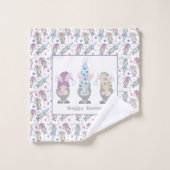 ハッピーイースターバニー格言 バスタオルセット (ウォッシュタオル)