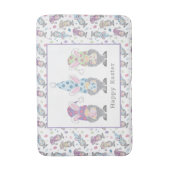 ハッピーイースターバニー格言 バスマット (正面縦)