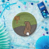 ハッピーイースターバニー紙プレート ペーパープレート (パーティー)