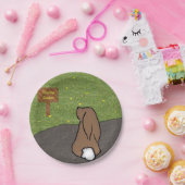 ハッピーイースターバニー紙プレート ペーパープレート (パーティー)