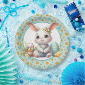 ハッピーイースターバニー紙プレート ペーパープレート (パーティー)