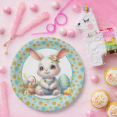 ハッピーイースターバニー紙プレート ペーパープレート (パーティー)