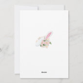 ハッピーイースターバニー耳フローラグリーティング シーズンカード (裏面)